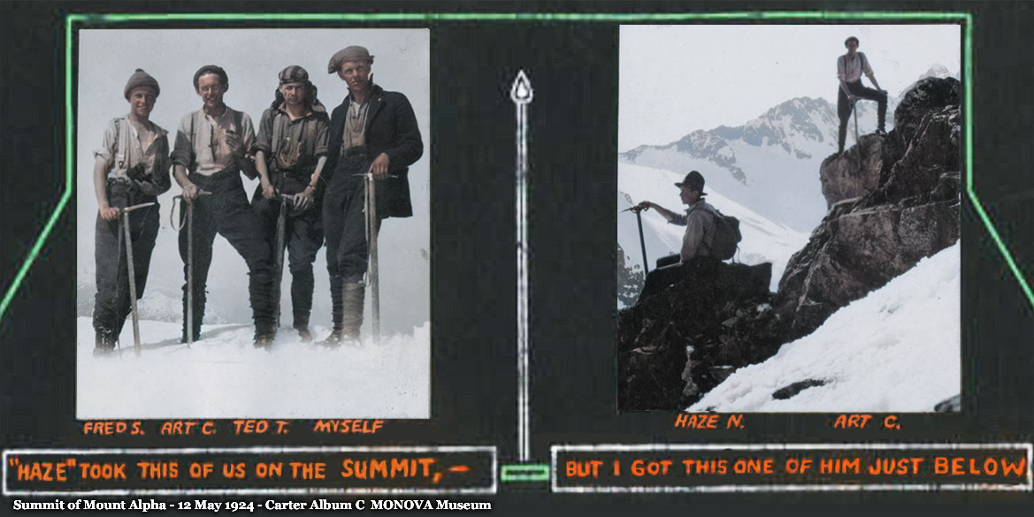 Mt Alpha Summit 12 May 1924