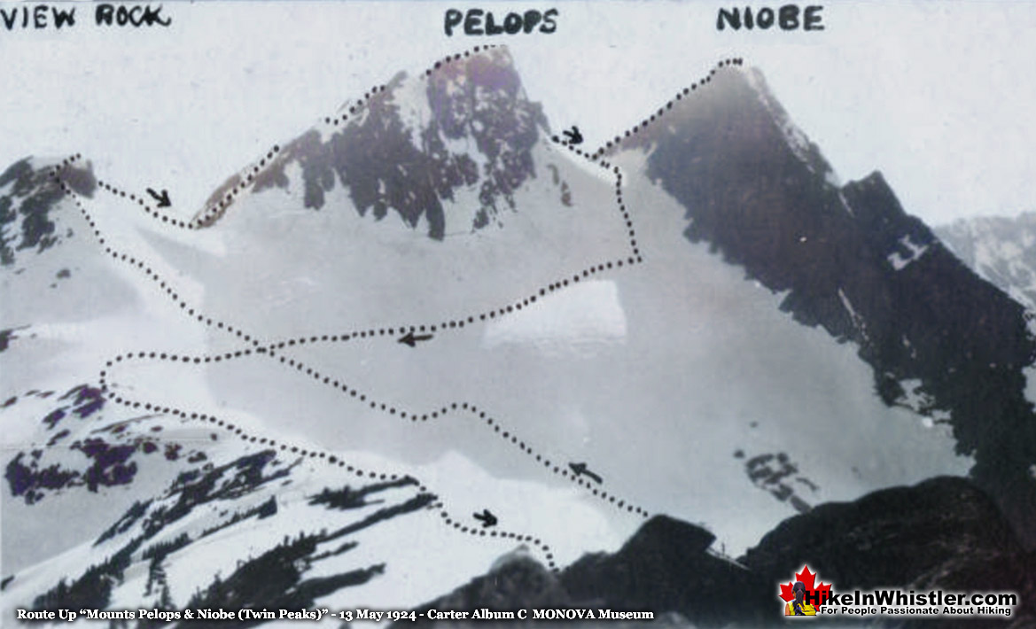 Route Up Pelops and Niobe 13 May 1924