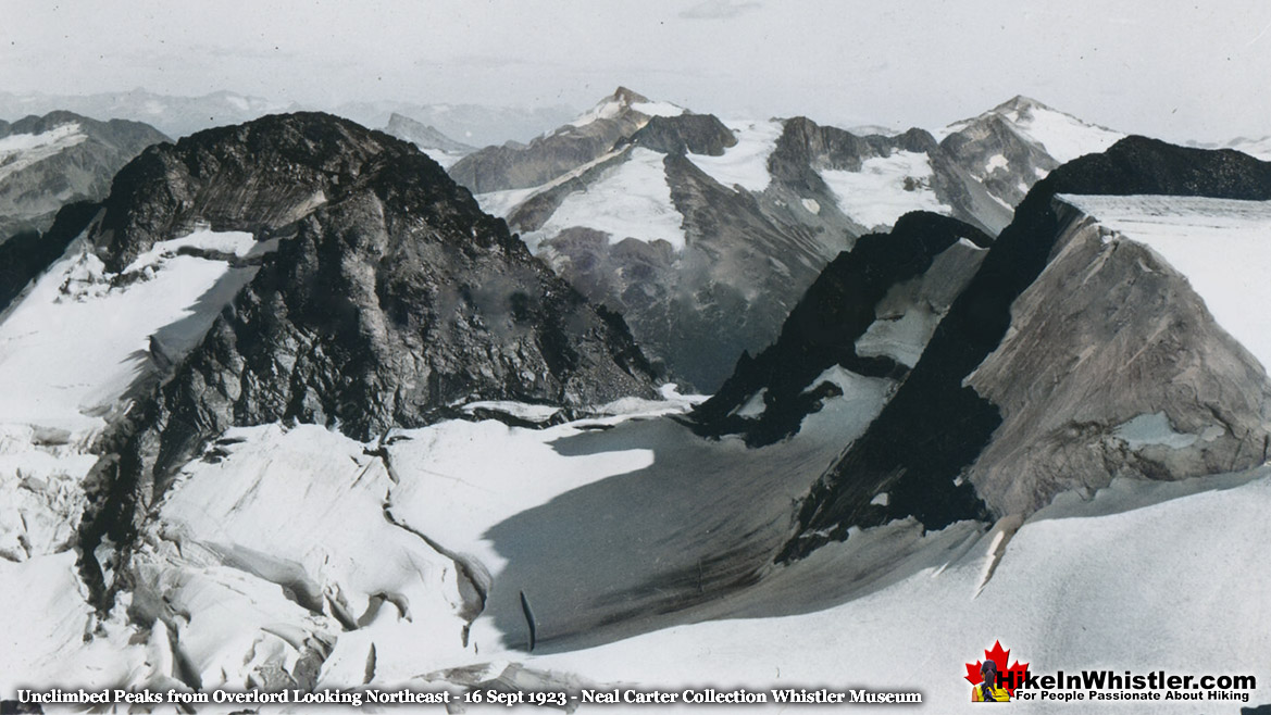 Peaks from Overlord Looking Northeast 16 Sept 1923