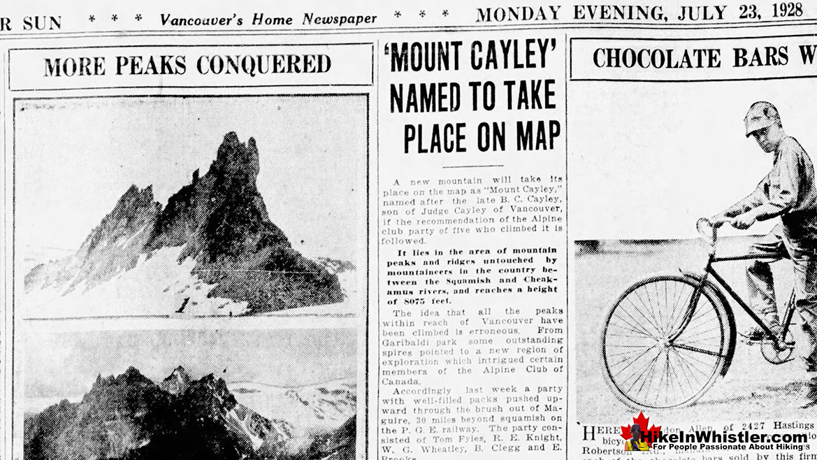 Mount Cayley 1928 Fyles Ascent
