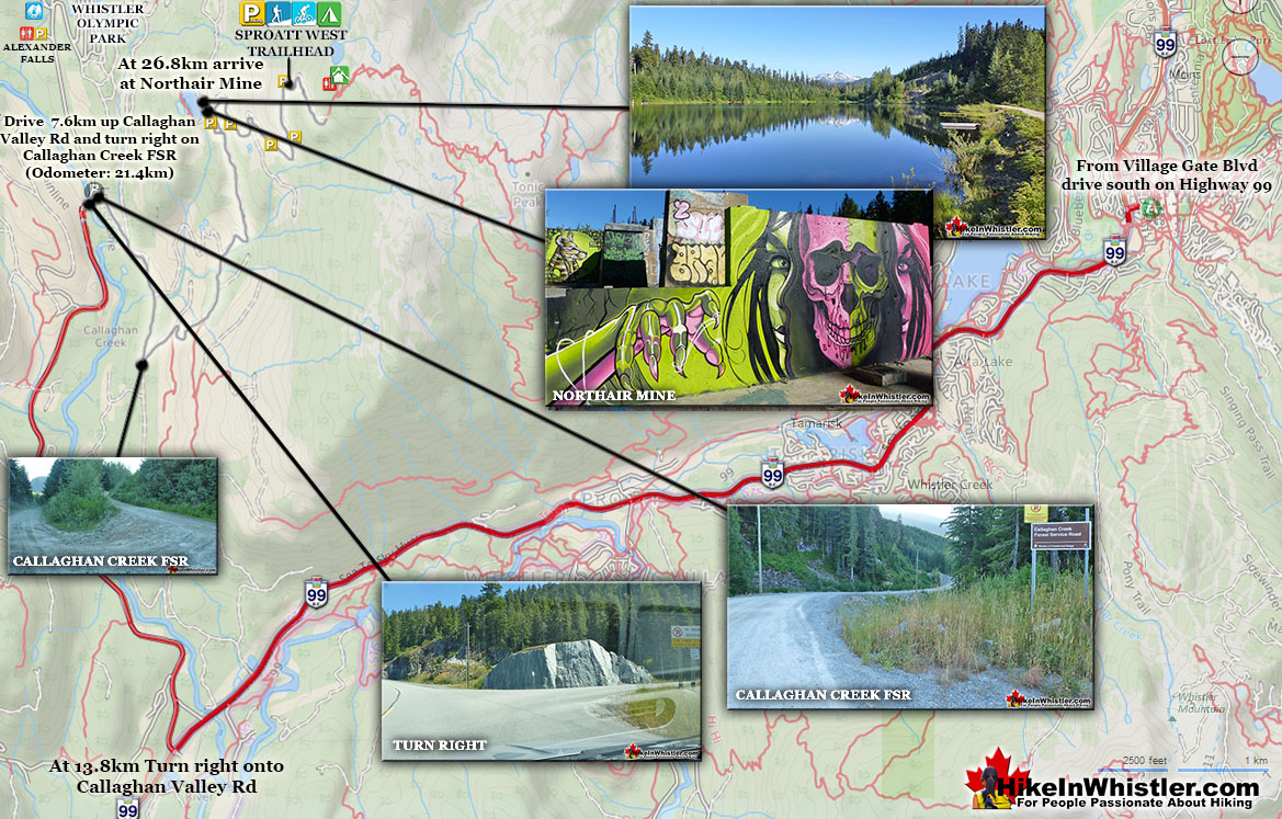 Northair Mine Driving Directions Map v9