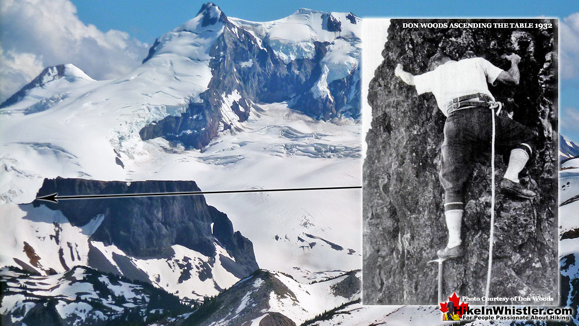 Don Woods Climbing The Table, Garibaldi Park 1932