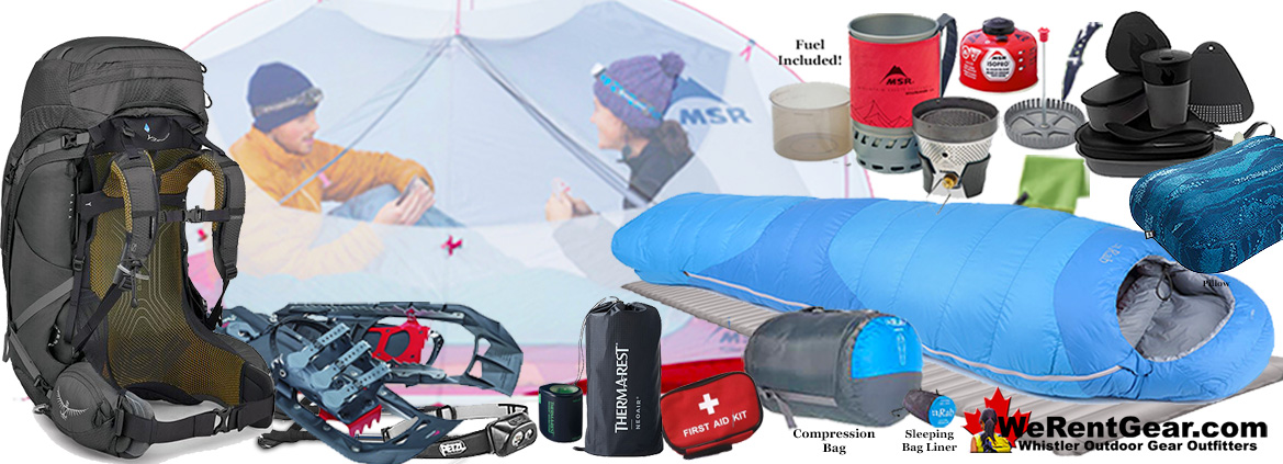 Rent Complete Kits Whistler and Garibaldi Park