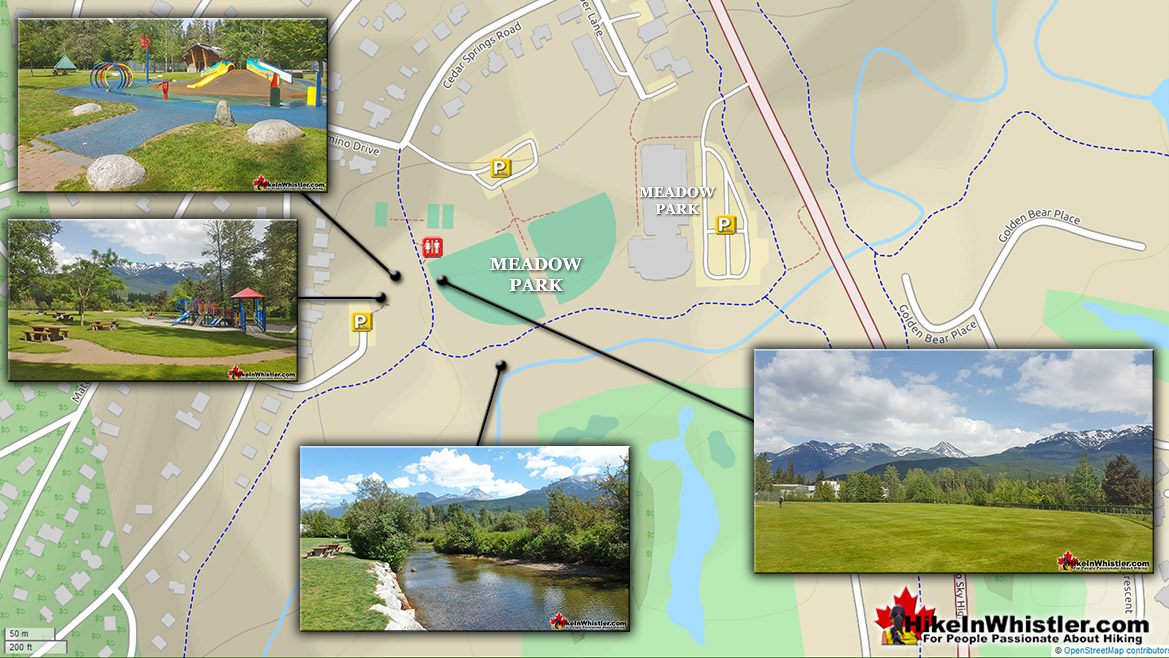 Best Whistler Parks - Meadow Park Map