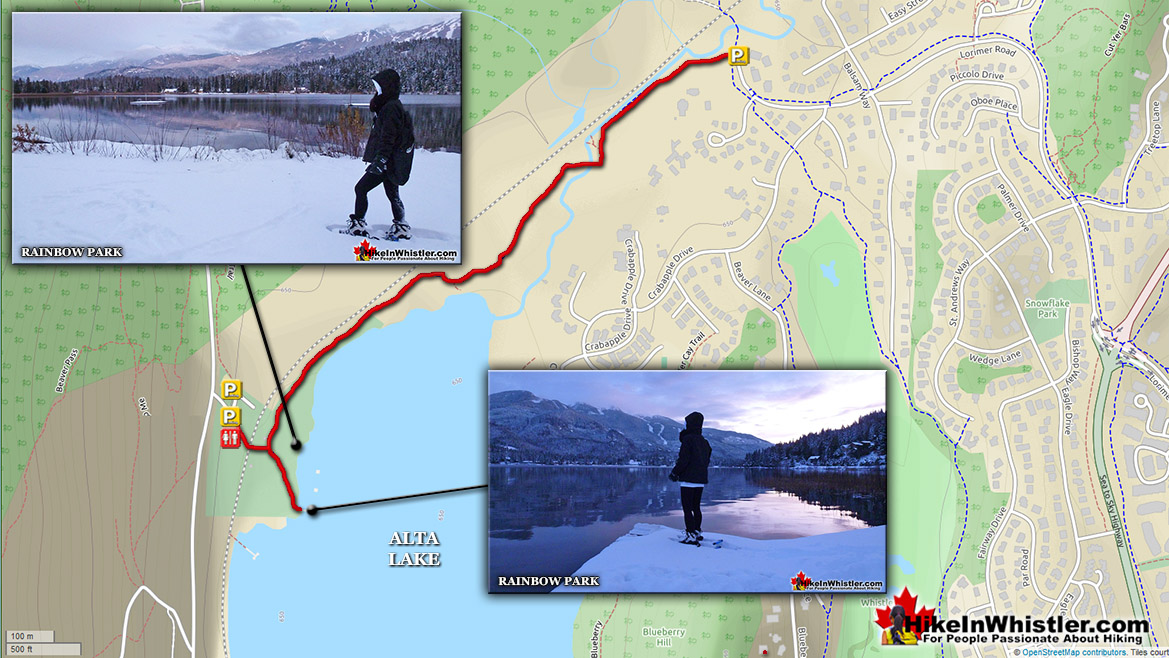 Rainbow Park Snowshoe Map