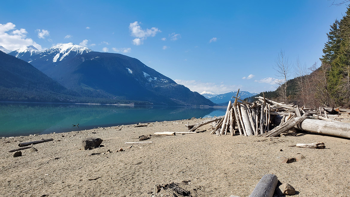 Beautiful Lillooet Lake in March