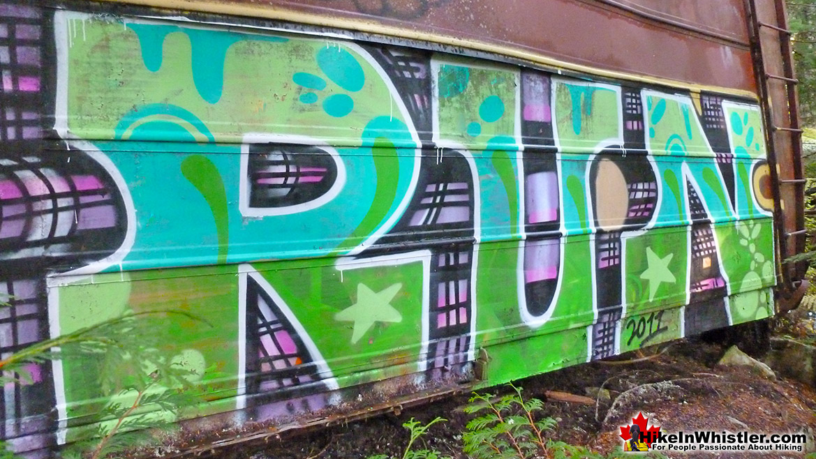 RUN Mural at Whistler Train Wreck