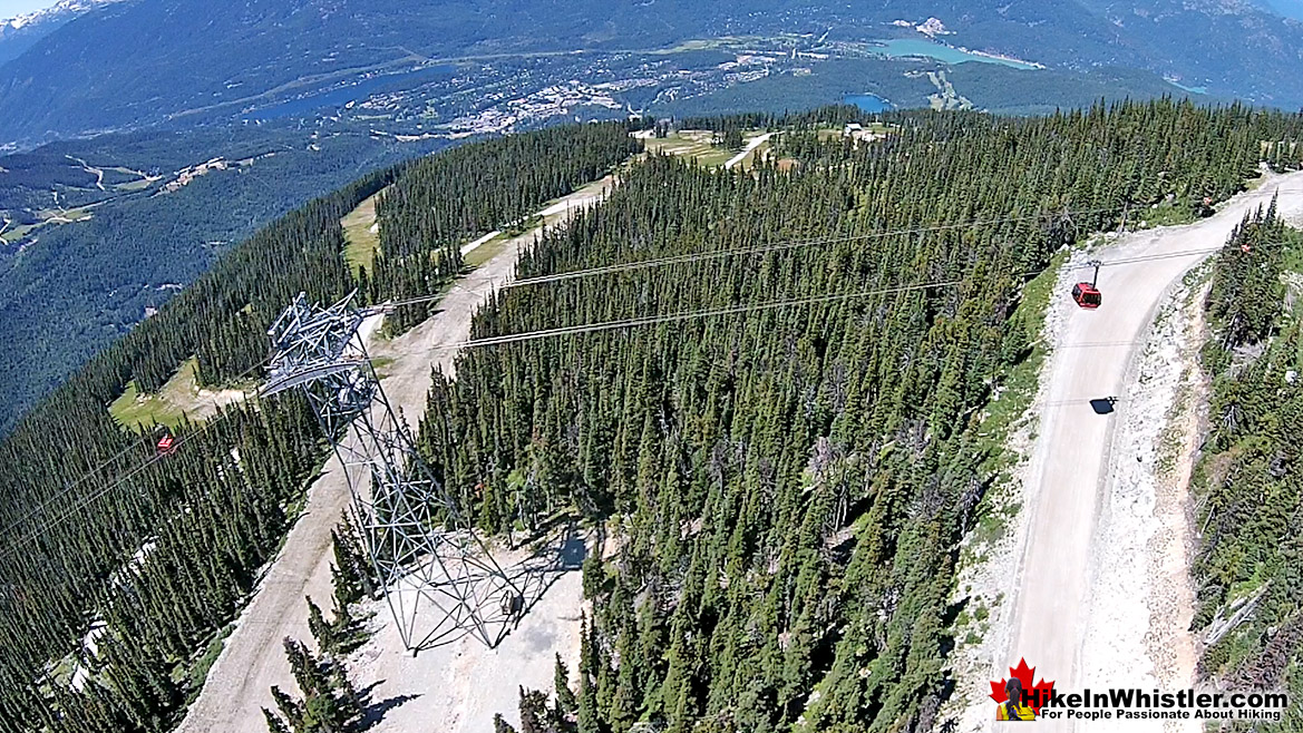 Blackcomb Mountain Aerial of Peak2Peak Gondola