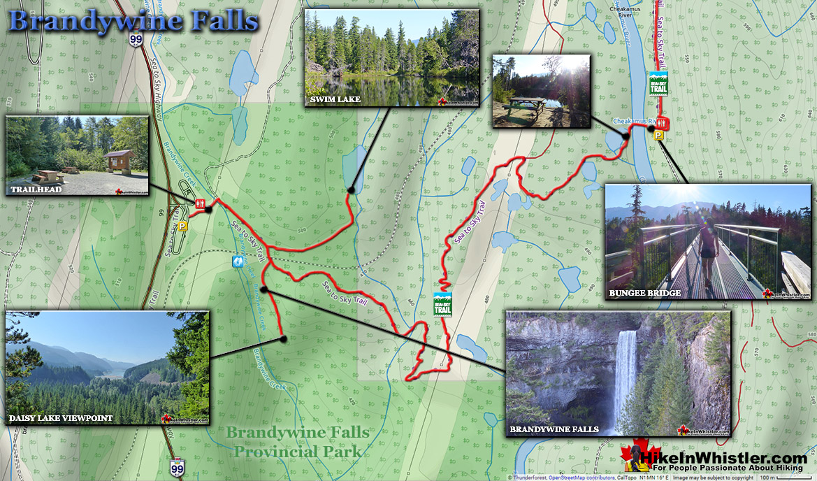 Brandywine Falls Hiking Trail Map