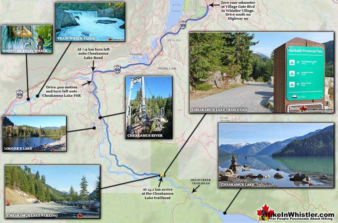 Cheakamus Lake Driving Directions