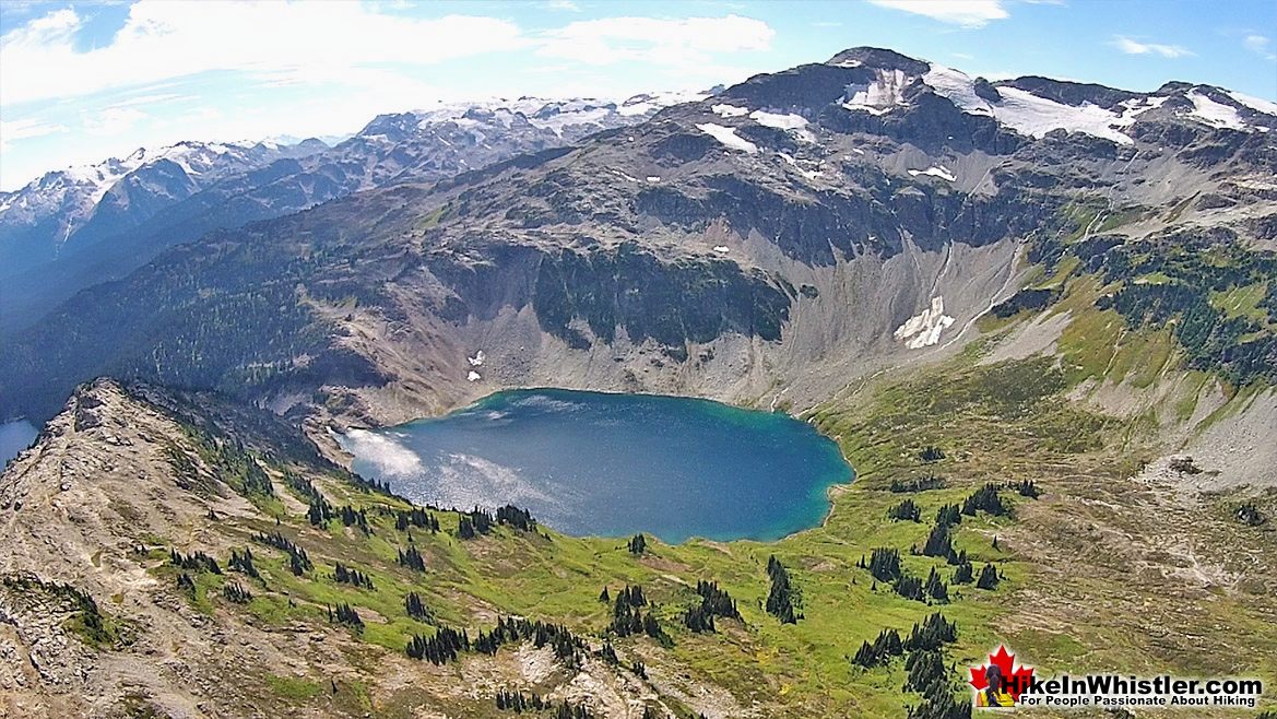 Cirque Lake and Mount Callaghan Aerial View