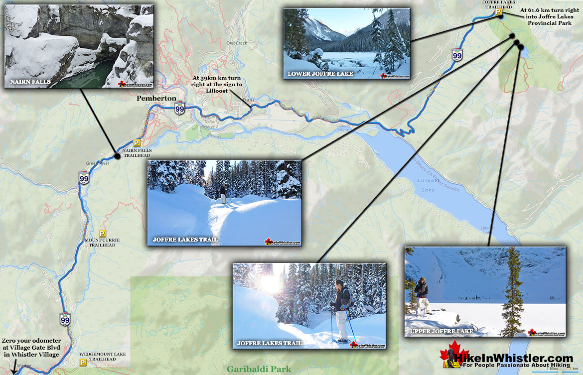 Driving to Joffre Lakes Map Winter v7