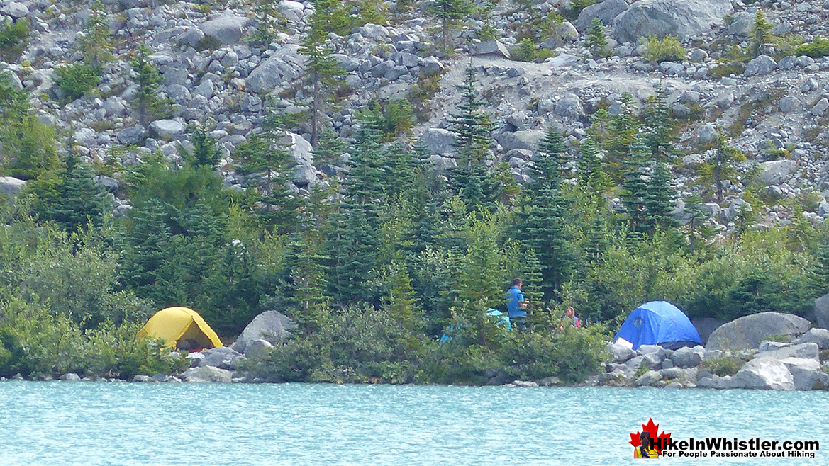 Joffre Lakes Campsite at Upper Joffre Lakes