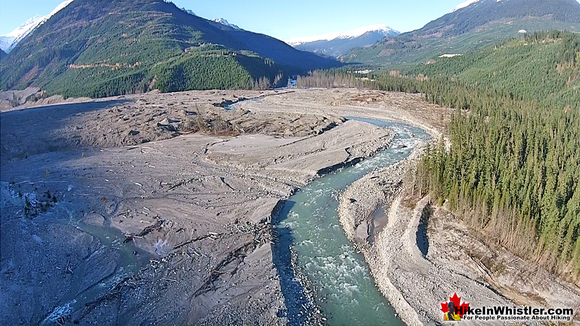 Meager Debris Field Aerial View