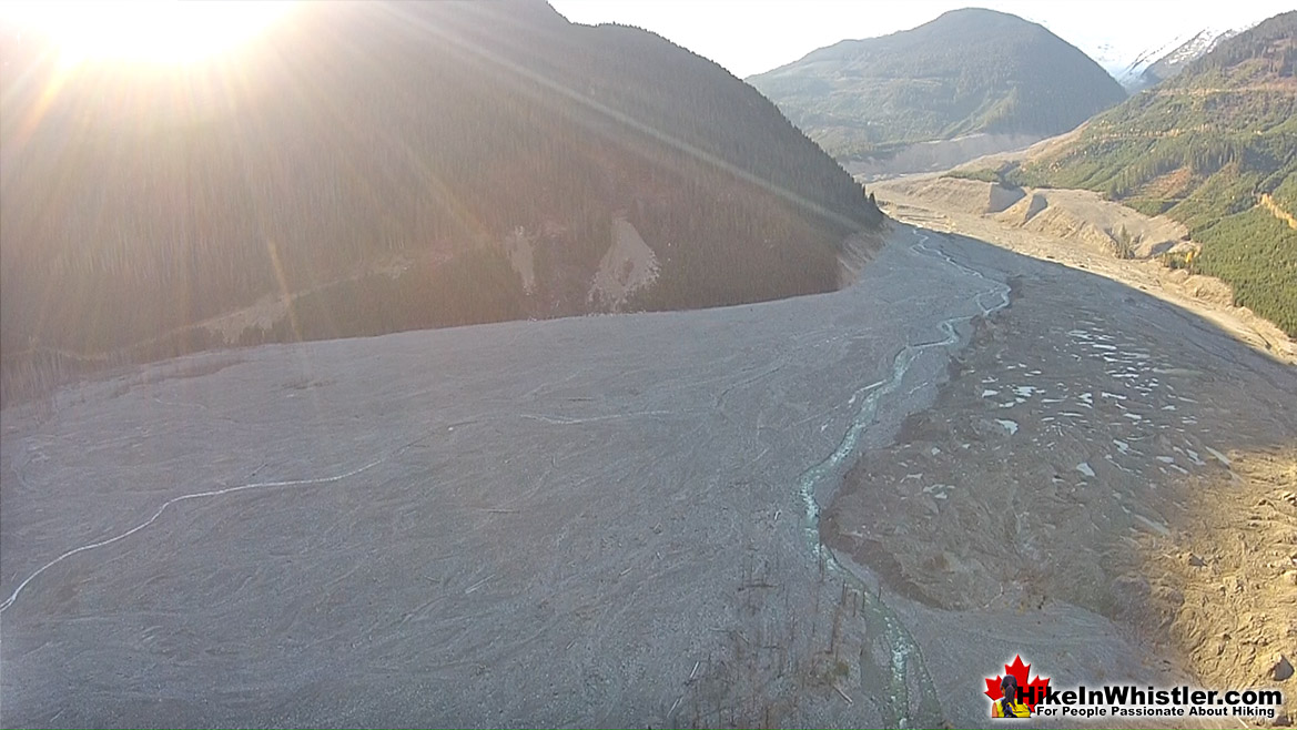 Meager Slide Aerial View of Debris Field