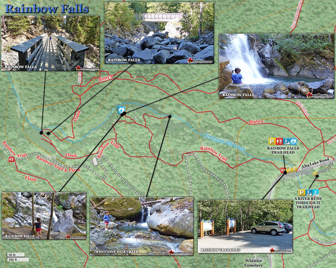 Rainbow Falls Hiking Map v6a