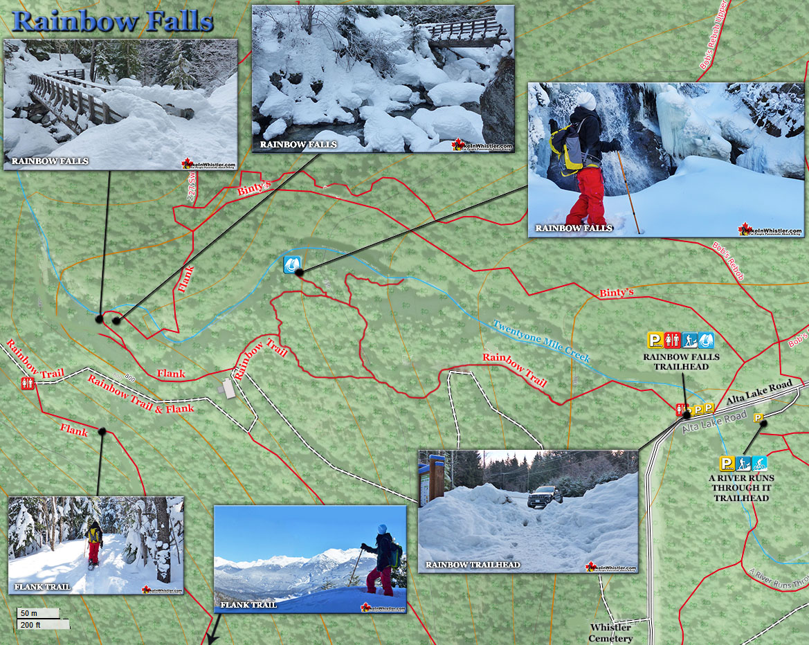 Rainbow Falls Snowshoe Map v6