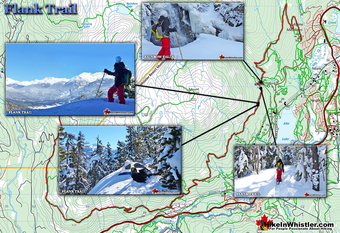 Flank Trail Snowshoe Map