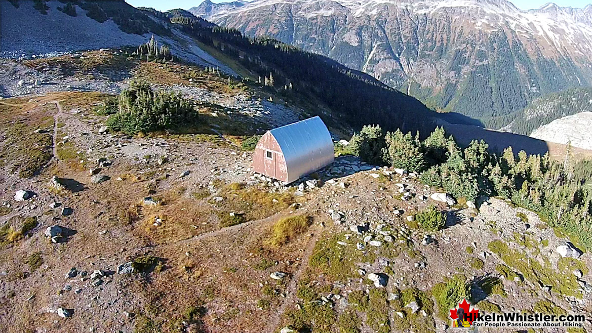 Aerial View of the Russet Lake Hut