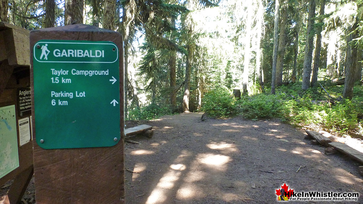 Rubble Creek Trail Crossroads Sign to Taylor Meadows