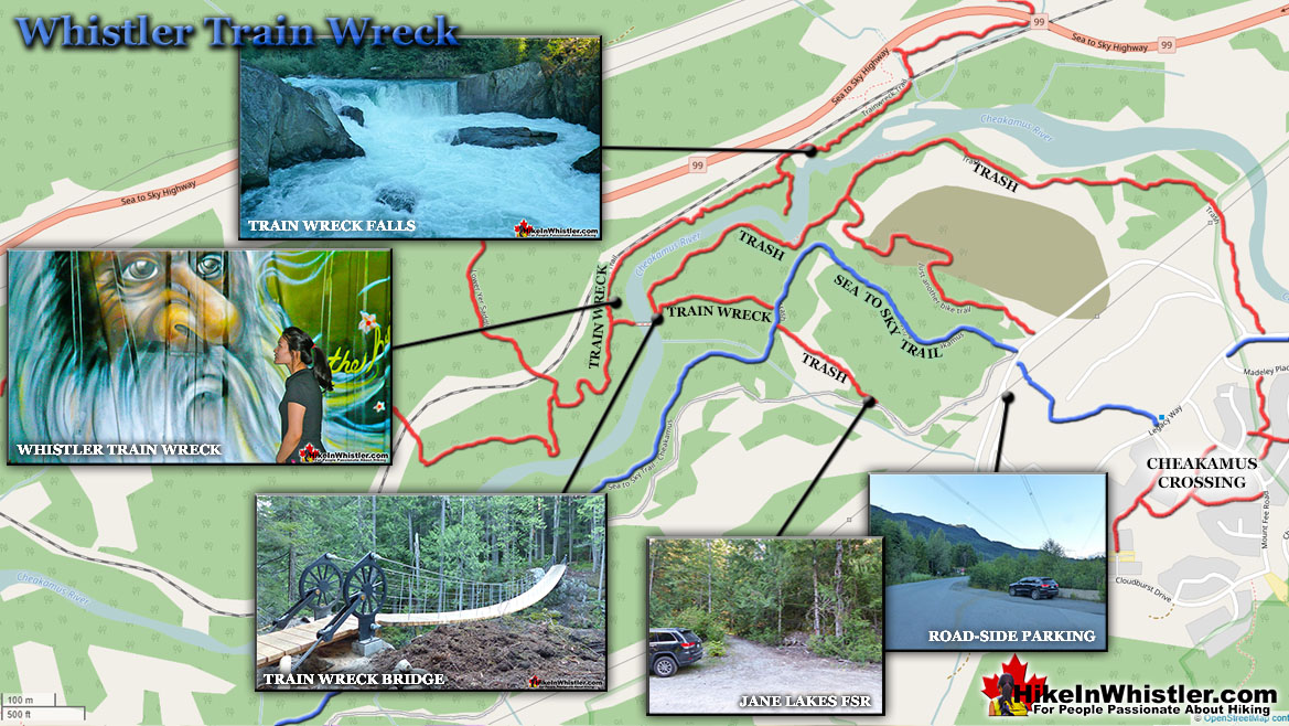 Train Wreck Whistler Map