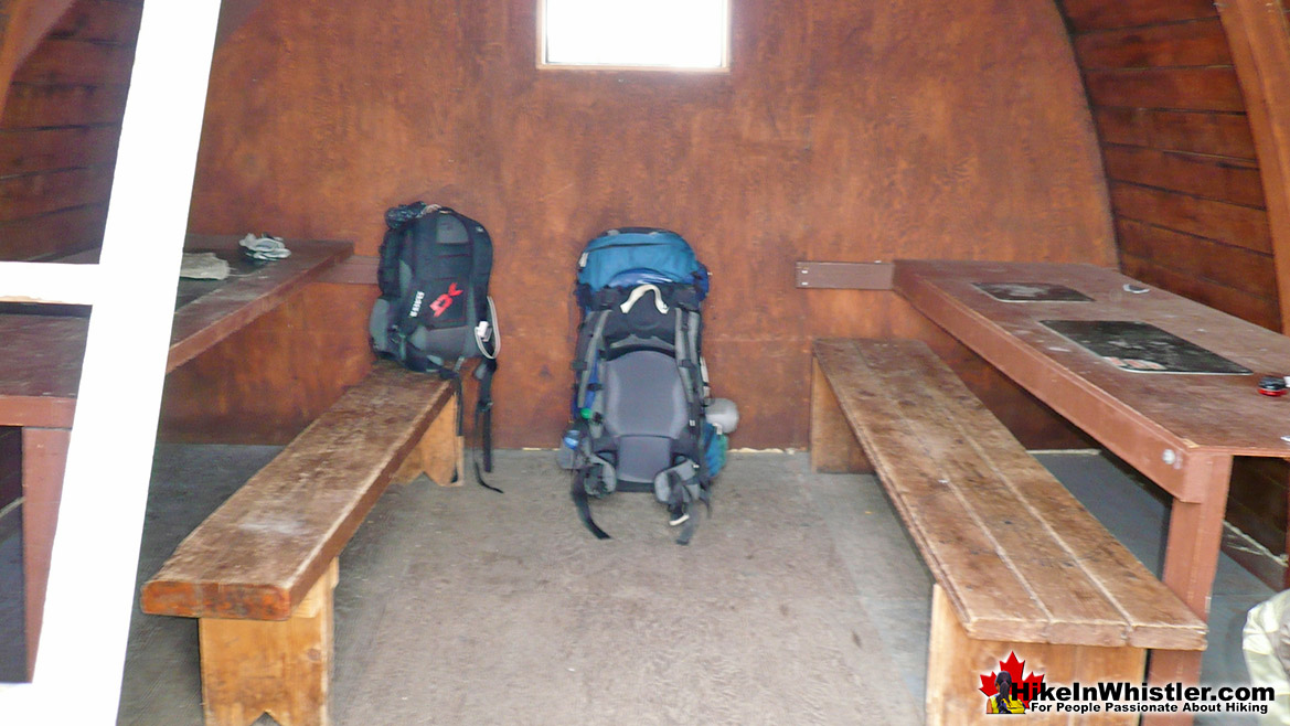 The Wedge Hut Inside