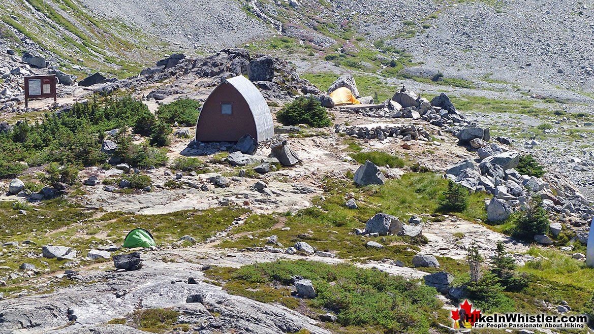 Wedge Hut and Tents from Above